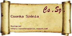 Csonka Szénia névjegykártya